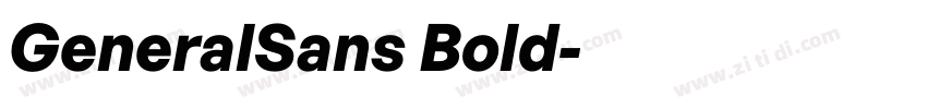 GeneralSans Bold字体转换